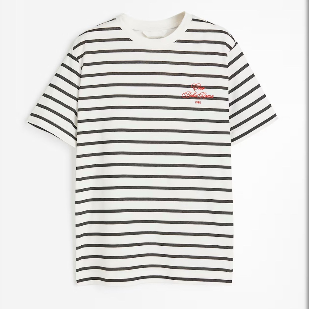 H&M Black and White Striped Tee